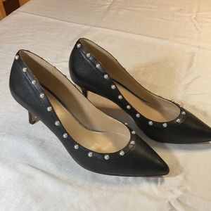 WHBM Phoebe Black Pearl heels Size 9